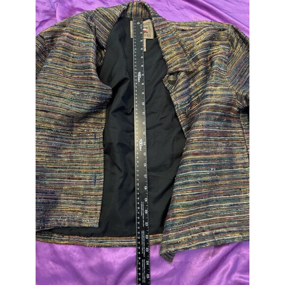 Don’t Mess With Texas Silk Blend Multi Colored Small Button Up Jacket - Picture 9 of 10